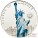 Palau STATUE OF LIBERTY NEW YORK series WORLD OF WONDERS Silver Coin $5 High Quality Printing High Details 2010 Proof